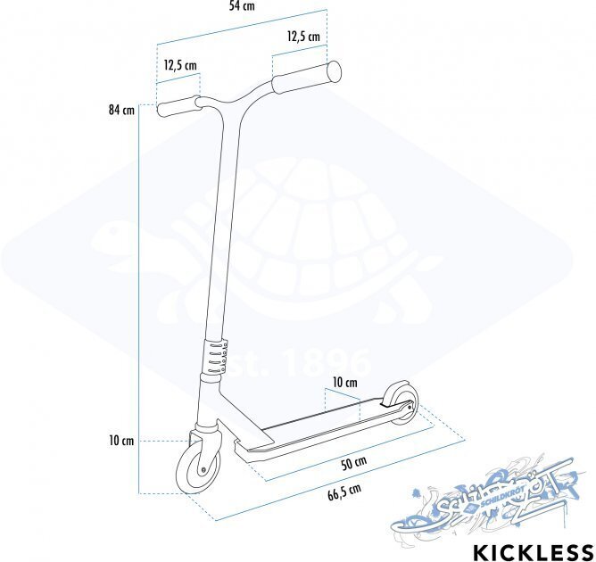 Tõukeratas Schildkröt Stunt Kickless Sunset, must hind ja info | Tõukerattad | hansapost.ee