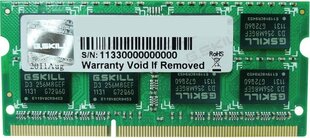 G.Skill DDR3 SO-DIMM 8GB 1600-11 SL (F3-1600C11S-8GSL) Da SL (F3-1600C11S-8GSL) hind ja info | Operatiivmälu | hansapost.ee