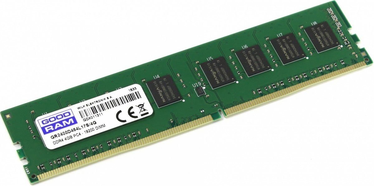 GoodRam DDR4, 4GB, 2400MHz, CL17 (GR2400D464L17S/4G) цена и информация | Operatiivmälu | hansapost.ee