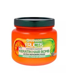 Niisutav mask Garnier Fructis Goodbye Damage Keratin Hair Bomb, 320 ml цена и информация | Маски, масла, сыворотки | hansapost.ee