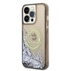Karl Lagerfeld KLHCP14XLCRSGRK iPhone 14 Pro Max 6,7" czarny|black hardcase Liquid Glitter RSG hind ja info | Telefonide kaitsekaaned ja -ümbrised | hansapost.ee