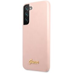 Guess GUHCS23MLSLMGPP S23+ S916 różowy|pink hardcase Silicone Script Metal Logo цена и информация | Чехлы для телефонов | hansapost.ee