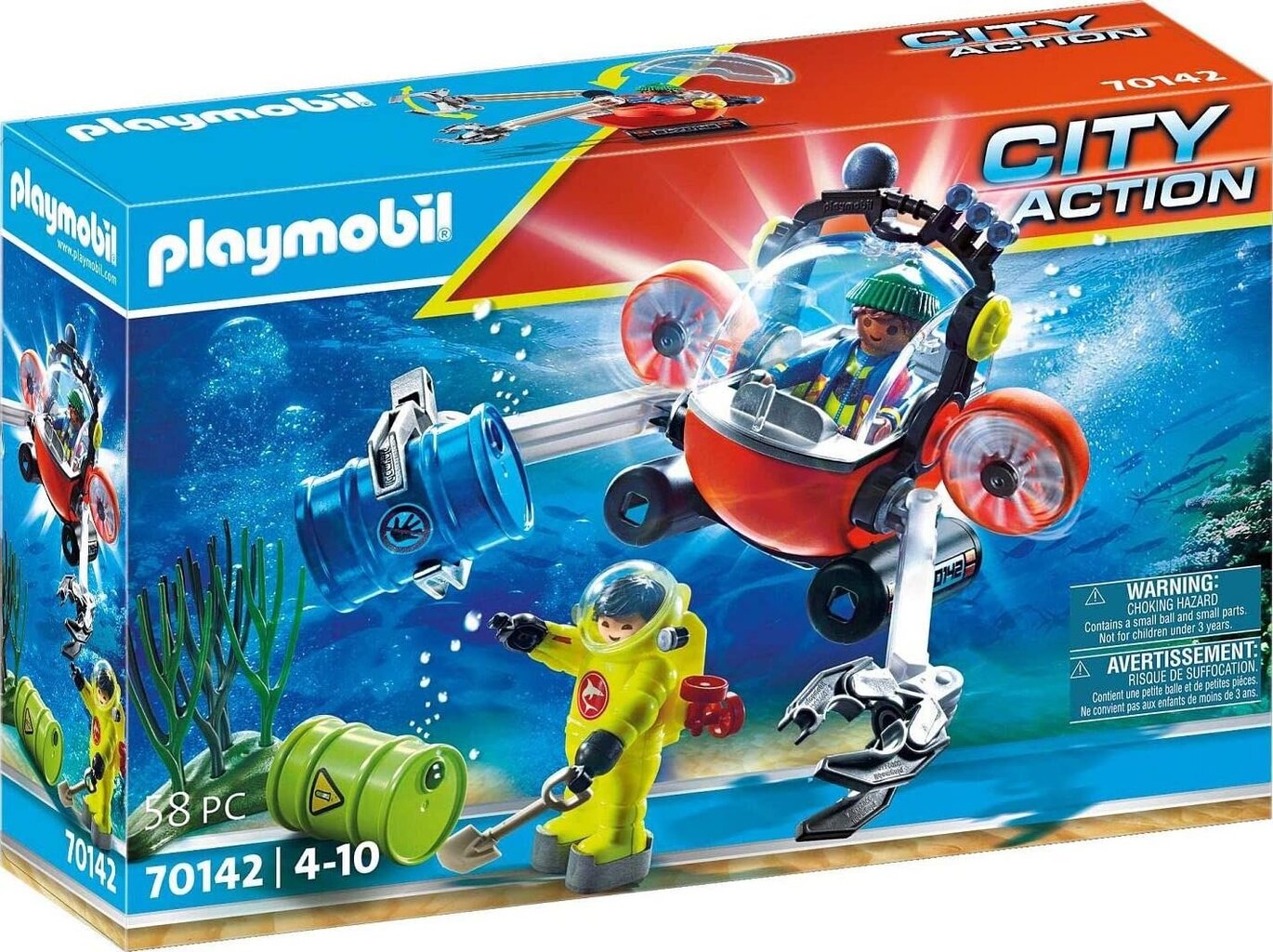 Playset Playmobil City Action Environment Mission Allveelaev 70142 (58 pcs) hind ja info | Klotsid ja konstruktorid | hansapost.ee