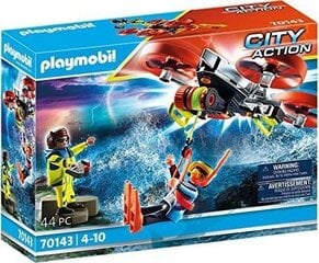 Playset Playmobil City Action Rescue Diver with Rescue Drone 70143 (44 pcs) hind ja info | Klotsid ja konstruktorid | hansapost.ee