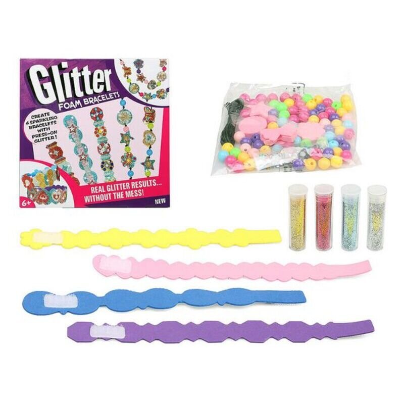 Käsitöökomplekt Glitter Foam Bracelets 119916 цена и информация | Ehete valmistamise tarvikud | hansapost.ee