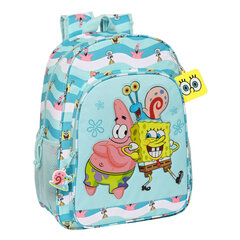 Kooliseljakott Spongebob Stay positive Sinine Valge (33 x 42 x 14 cm) hind ja info | Koolikotid ja seljakotid | hansapost.ee