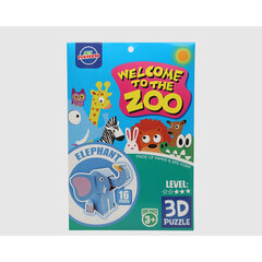 3D Pusle Zoo Elevant 27 x 18 cm 16 Tükid, osad цена и информация | Пазлы | hansapost.ee