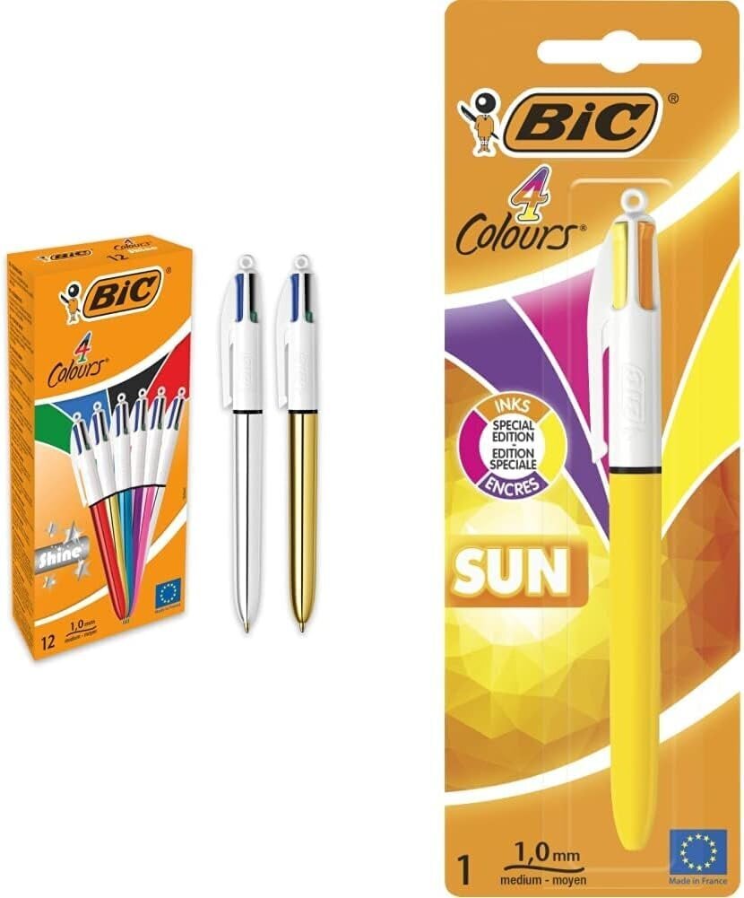 BIC Set of Biros Bic Shine Silver 12 Pieces 1 Unit цена и информация | Kirjutusvahendid | hansapost.ee