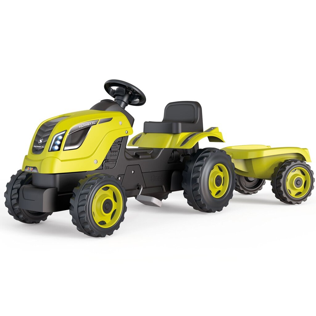 SMOBY Traktor XL roheline pedaal traktor koos haagisega hind ja info | Mänguasjad poistele | hansapost.ee