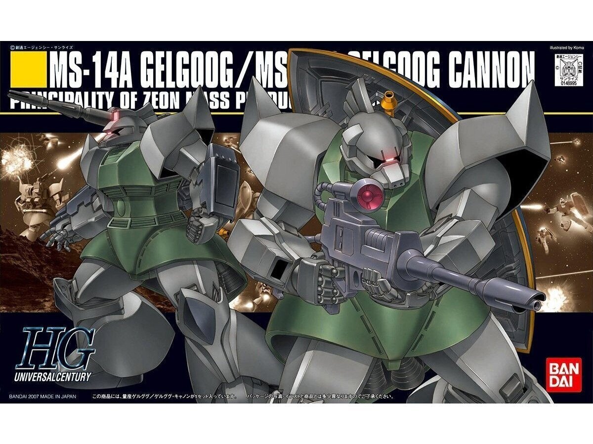 Bandai - HGUC MS-14A Gelgoog / MS-14C Gelgoog Cannon, 1/144, 60397 цена и информация | Klotsid ja konstruktorid | hansapost.ee