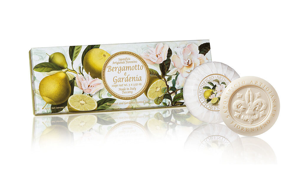 Seep bergamoti ja gardeenia lõhnaga Saponificio Artigianale Fiorentino, 3x100 g hind ja info | Seebid | hansapost.ee