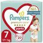 Pampers Premium Care Püksmähkmed, Suurus 7, 27 Mähet, 17kg+ цена и информация | Mähkmed, riidest mähkmed | hansapost.ee