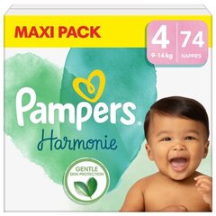 Mähkmed Pampers Harmonie Maxi Pack, suurus 4, 9-14 kg, 74 tk hind ja info | Mähkmed, riidest mähkmed | hansapost.ee