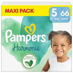 Подгузники PAMPERS Harmonie Maxi Pack, размер 5, 11-16 кг, 66 шт. цена и информация | Подгузники | hansapost.ee