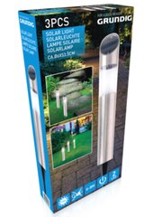 Втыкаемые фонари для сада, на солнечных батареях Grundig, 3 шт. цена и информация | Уличное освещение | hansapost.ee