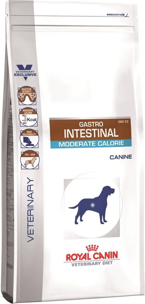 Kuivtoit koertele Royal Canin paremaks seedimiseks Dog gastro intestinal moderate calorie, 2 kg цена и информация | Koerte kuivtoit ja krõbinad | hansapost.ee