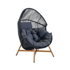 Складной стул Holand kokon, черный/коричневый цвет цена и информация | Садовые стулья, кресла, пуфы | hansapost.ee