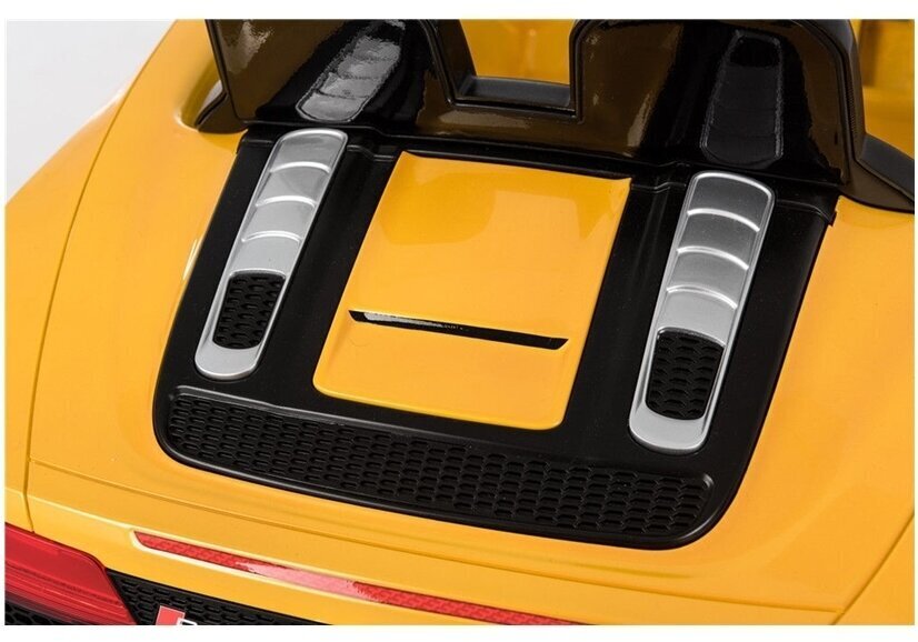 Elektriline sportauto lastele Audi R8 Spyder, kollane hind ja info | Laste elektriautod | hansapost.ee