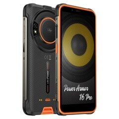 Ulefone Power Armor 16 Pro, Android 12, 9600 mAh, 16-мегапиксельная камера, IP68, водонепроницаемый, NFC/GPS, 4G, dual SIM, оранжевый цена и информация | Ulefone Мобильные телефоны, Фото и Видео | hansapost.ee