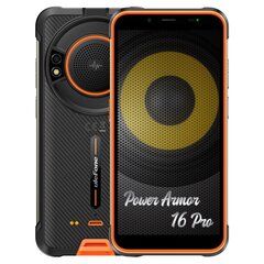 Ulefone Power Armor 16 Pro, Android 12, 9600 mAh, 16-мегапиксельная камера, IP68, водонепроницаемый, NFC/GPS, 4G, dual SIM, оранжевый цена и информация | Мобильные телефоны | hansapost.ee