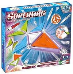 Magnetiline konstruktor Supermag Primary Trendy, 0154, 35-osaline цена и информация | Конструкторы и кубики | hansapost.ee