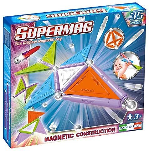 Magnetiline konstruktor Supermag Primary Trendy, 0154, 35-osaline цена и информация | Klotsid ja konstruktorid | hansapost.ee