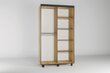 Riidekapp ADRK Furniture Bergamo, 150 cm, pruun hind ja info | Kapid | hansapost.ee