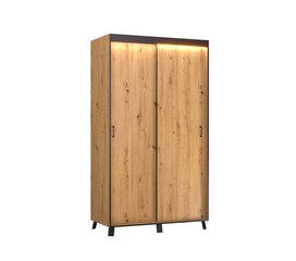 Шкаф с LED освещением ADRK Furniture Bergamo, 200 см, коричневый цена и информация | Шкафы | hansapost.ee
