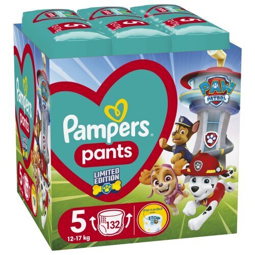 Pampers Pants Paw Patrol Püksmähkmed, Suurus 5, 132 Mähet, 12-17kg цена и информация | Mähkmed, riidest mähkmed | hansapost.ee