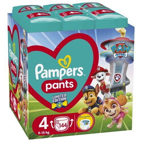 Pampers Pants Paw Patrol Püksmähkmed, Suurus 4, 144 Mähet, 9-15kg hind ja info | Mähkmed, riidest mähkmed | hansapost.ee