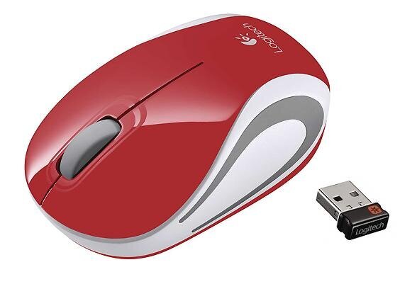 Logitech M187, punane hind ja info | Arvutihiired | hansapost.ee