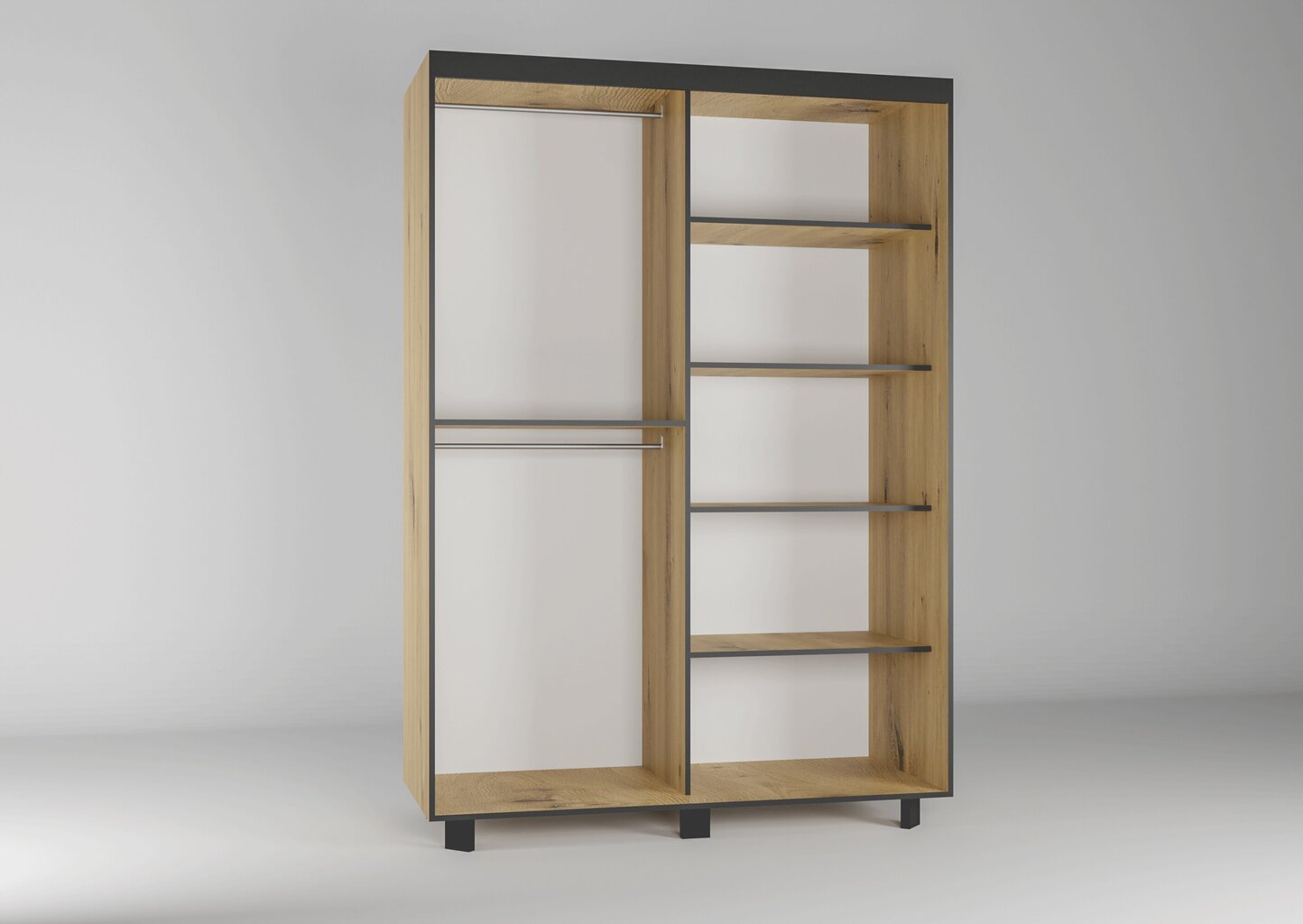 Riidekapp ADRK Furniture Berke, 150 cm, pruun цена и информация | Kapid | hansapost.ee