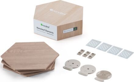 Nanoleaf Elements Wood Hexagons Expansion Pack (3 panels), moodulpaneelid hind ja info | Seinavalgustid | hansapost.ee