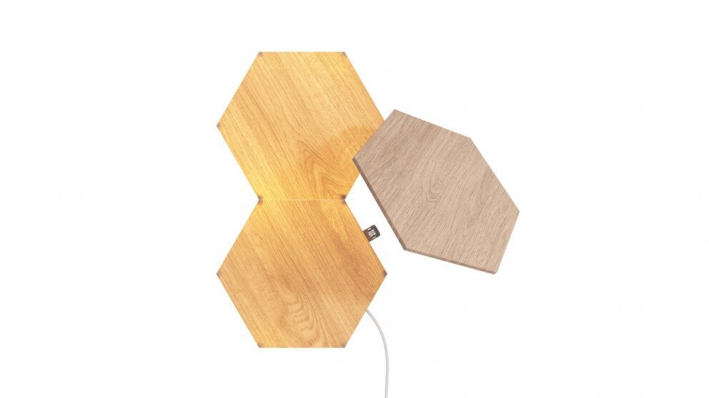 Nanoleaf Elements Wood Hexagons Expansion Pack (3 panels), moodulpaneelid hind ja info | Seinavalgustid | hansapost.ee