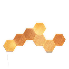 Nanoleaf Elements Wood Hexagons Starter Kit (7 panels) hind ja info | Seinavalgustid | hansapost.ee