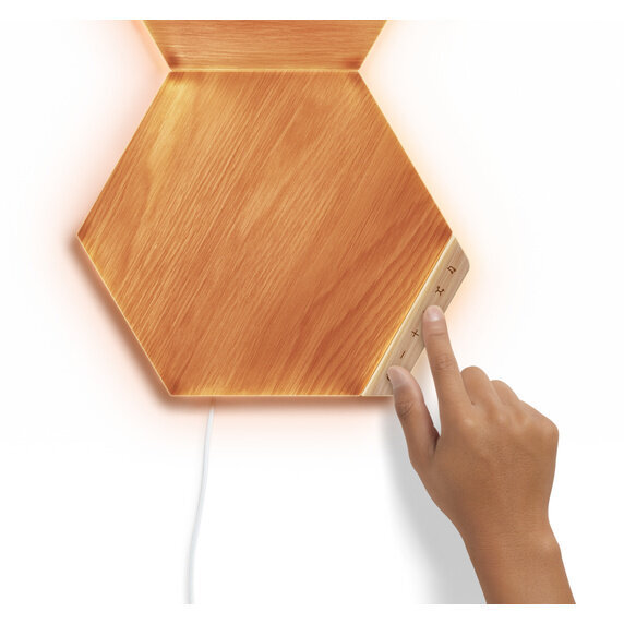 Nanoleaf Elements Wood Hexagons Starter Kit (7 panels) цена и информация | Seinavalgustid | hansapost.ee