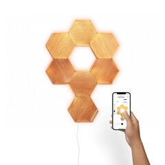 Nanoleaf Elements Wood Hexagons Starter Kit (7 panels) hind ja info | Seinavalgustid | hansapost.ee