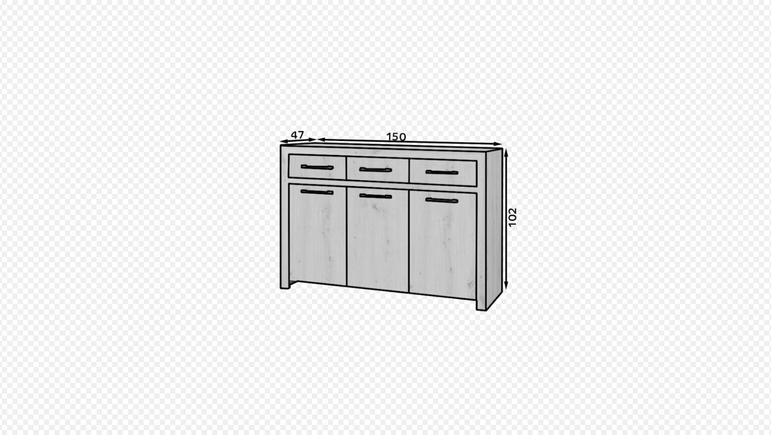 Kummut ADRK Furniture Janez 3, pruun hind ja info | Kummutid | hansapost.ee