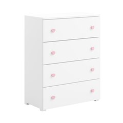 Kummut ADRK Furniture Elza, valge/roosa hind ja info | Kummutid | hansapost.ee