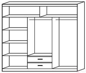 Шкаф ADRK Furniture Erwin 235, серый цена и информация | Шкафы | hansapost.ee