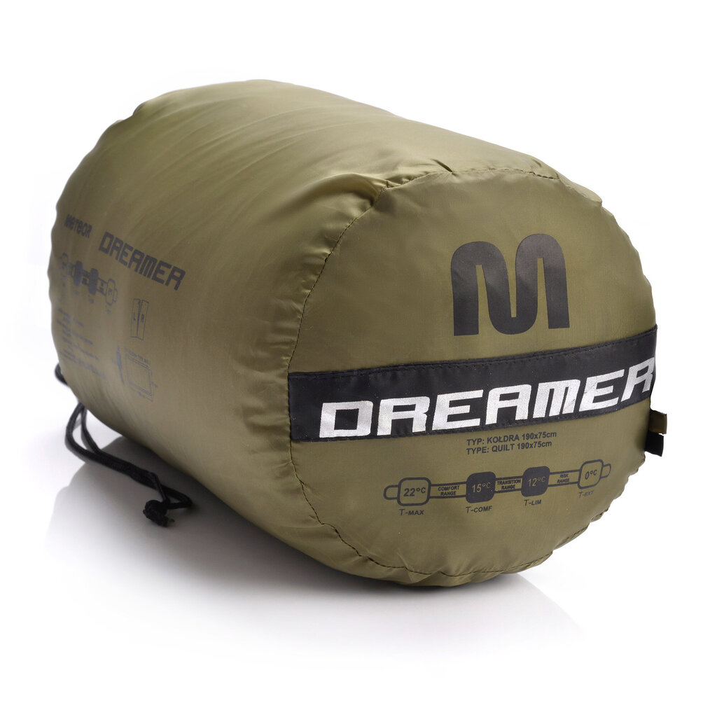 Magamiskott Meteor Dreamer L olive/ blak hind ja info | Magamiskotid | hansapost.ee