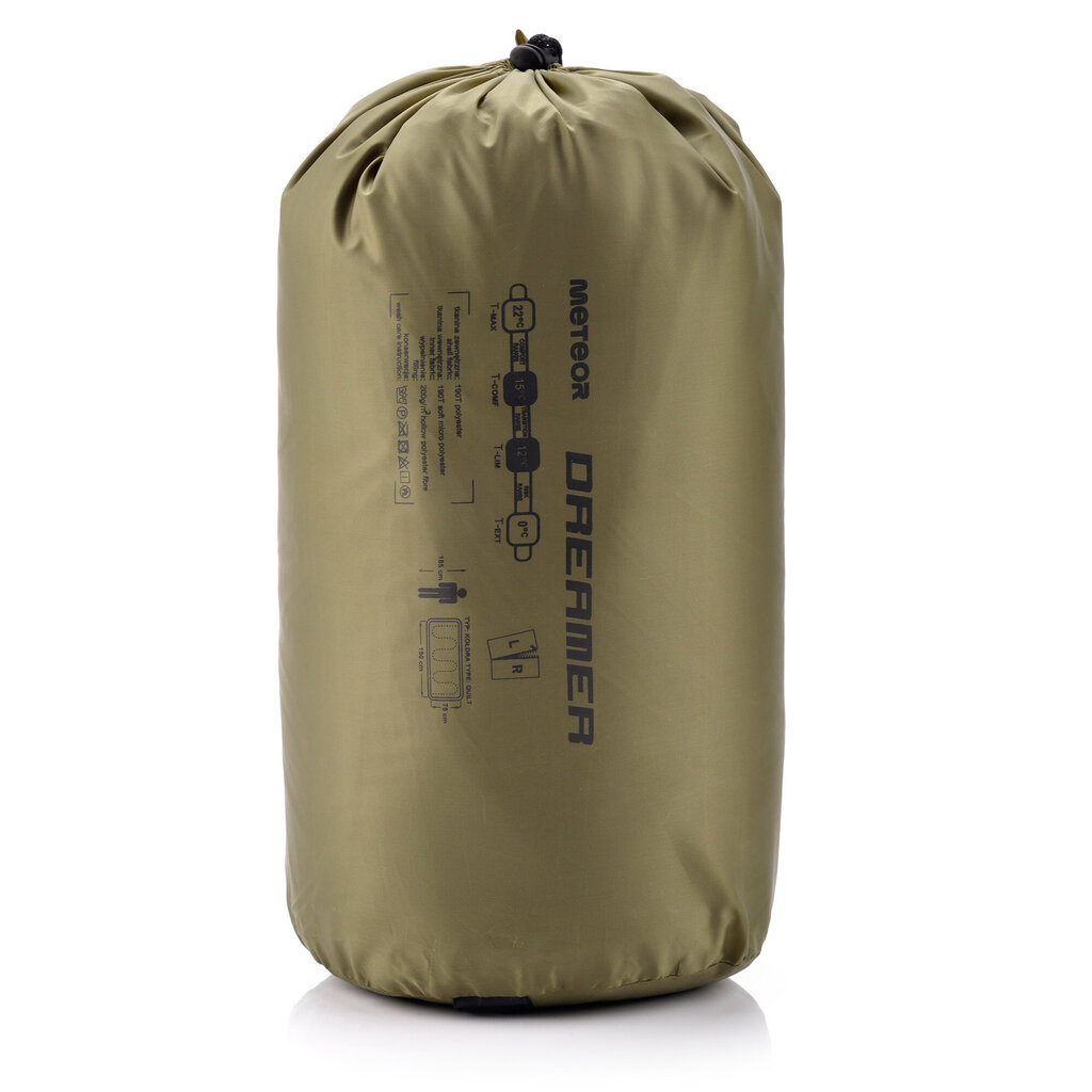 Sleeping bag Meteor Dreamer R olive/ blak hind ja info | Magamiskotid | hansapost.ee