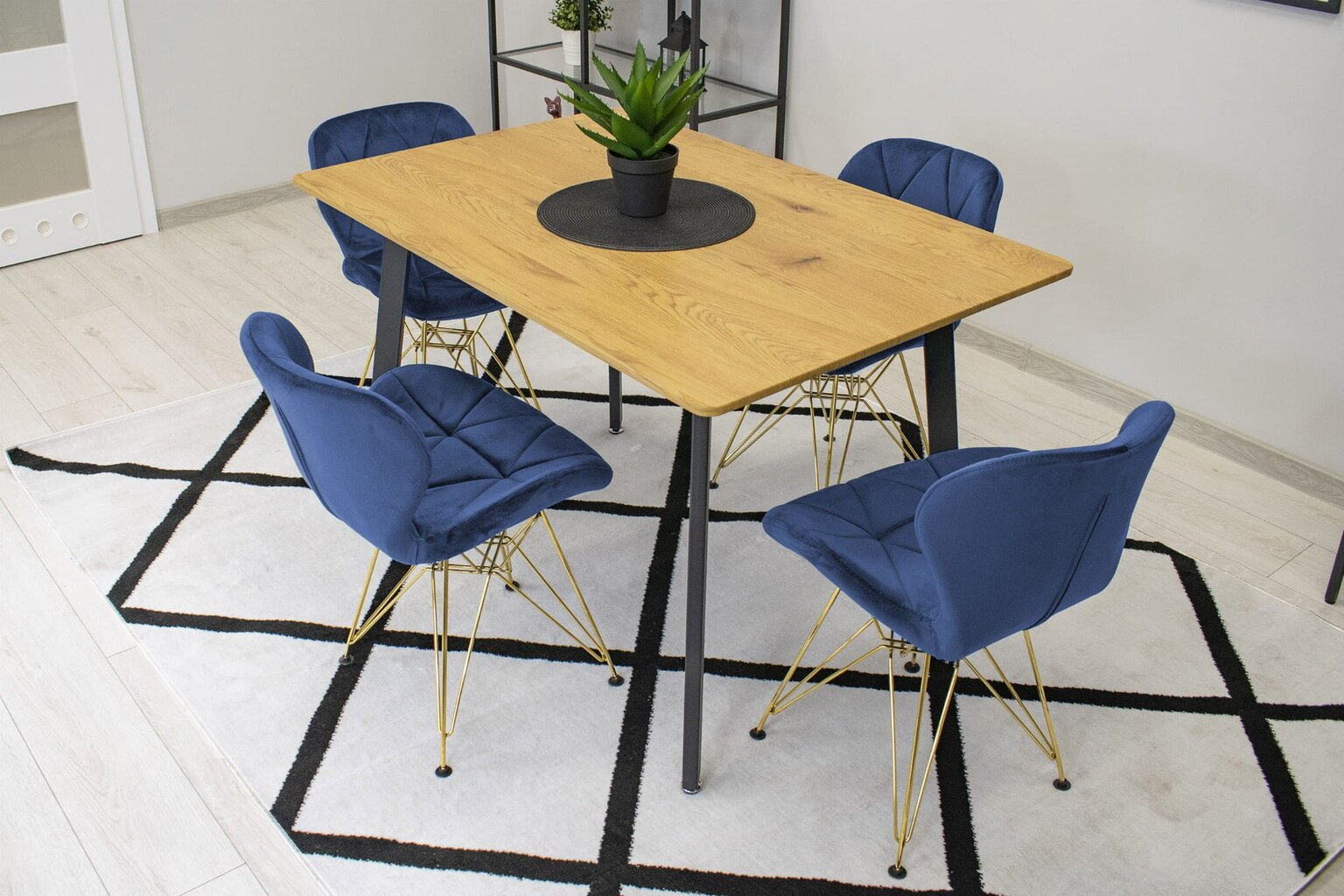 4-tooli komplekt Nes, sinine hind ja info | Köögitoolid, söögitoolid | hansapost.ee
