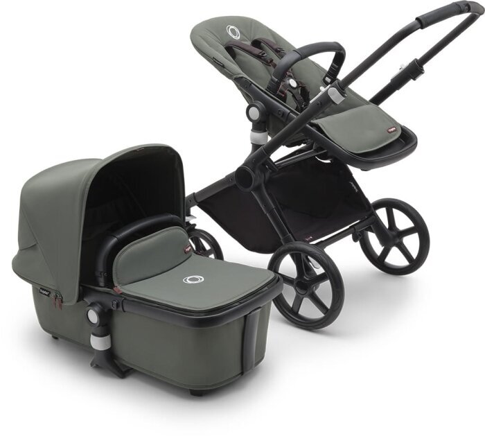 Bugaboo Fox Cub universaalne lapsevanker, Black/Forest Green-Forest Green цена и информация | Vankrid, jalutuskärud | hansapost.ee