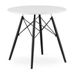 Laud TODI 80cm, valge/must hind ja info | Köögilauad, söögilauad | hansapost.ee