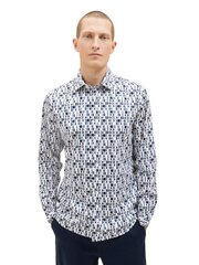 Tom Tailor meeste triiksärk, valge-mustriline hind ja info | Triiksärgid ja särgid meestele | hansapost.ee