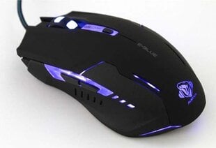 "e-blue" мышь auroza g, 3000dpi, оптическая, 6 кнопок, usb-кабель, черная цена и информация | E-Blue Внешние аксессуары для компьютеров | hansapost.ee