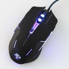 "e-blue" мышь auroza g, 3000dpi, оптическая, 6 кнопок, usb-кабель, черная цена и информация | Компьютерные мыши | hansapost.ee