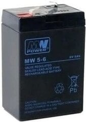 Гелевая батарея Mw5-6, 6В, 5Ач цена и информация | Аккумуляторы | hansapost.ee