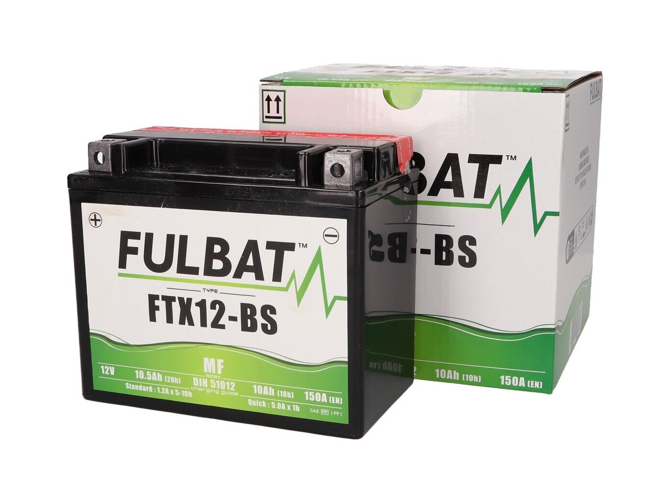 Aku FULBAT FYTX12-BS, 10 Ah 180 A EN 12V hind ja info | Mootorrataste akud | hansapost.ee